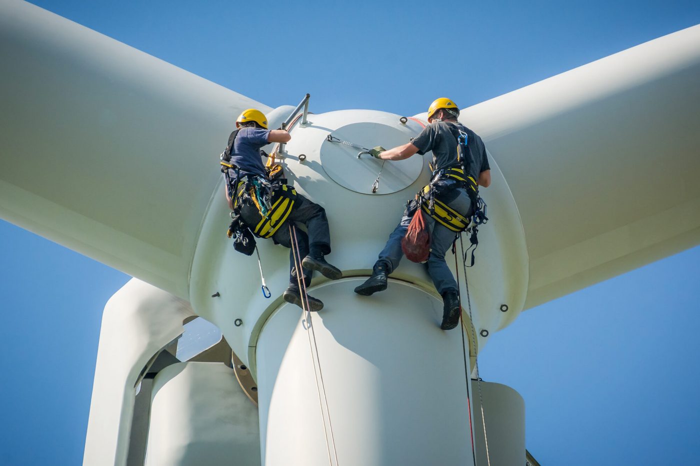 field inspection on the wind turbine